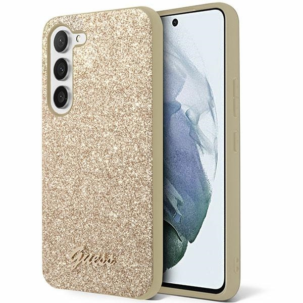 Guess GUHCS24SHGGSHD S24 S921złoty/gold hardcase Glitter Script