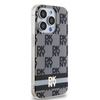 DKNY DKHMP13LHCPTSK iPhone 13 Pro / 136.1" czarny/black hardcase IML Checkered Mono Pattern & Printed Stripes MagSafe