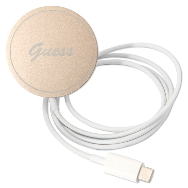 Zestaw Guess GUBPP13LH4EACSW Case+ Charger iPhone 13 Pro brązowy/brown hard case 4G Print MagSafe