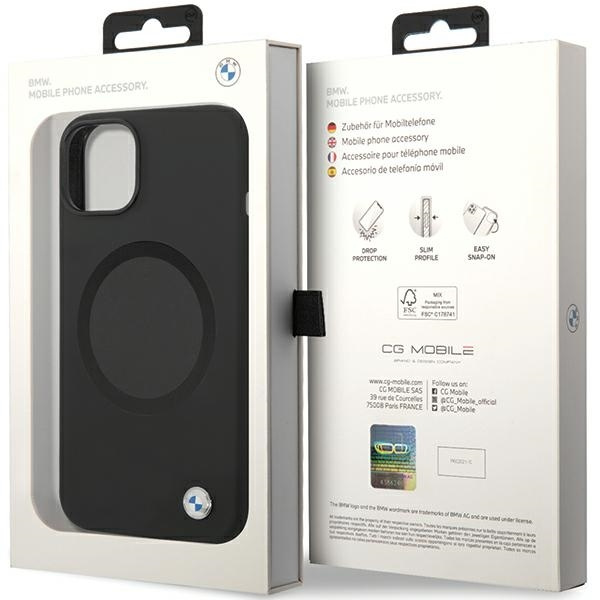 Etui BMW Signature Liquid Silicone MagSafe na iPhone 14 - czarne
