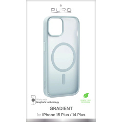 Etui PURO GRADIENT MAG Apple iPhone 15 Plus / 14 Plus MagSafe Light Green