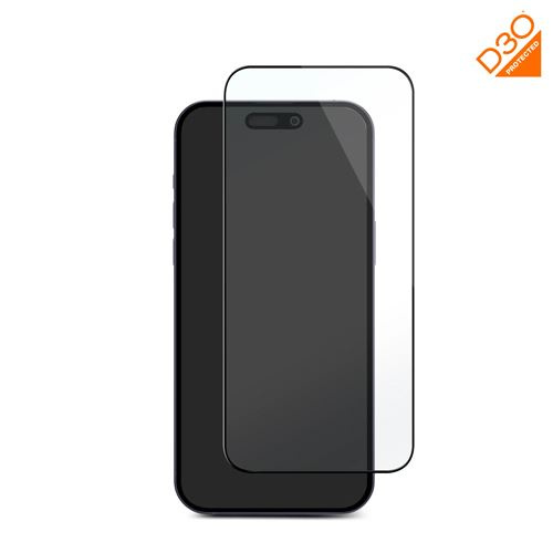 Elastyczna folia ochronna Puro Nano Glass D3O do iPhone'a 15 Pro Max - czarna ramka