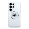 Etui Karl Lagerfeld Button Choupette     Head Printed Logo MagSafe do Samsung Galaxy S25 Ultra biały