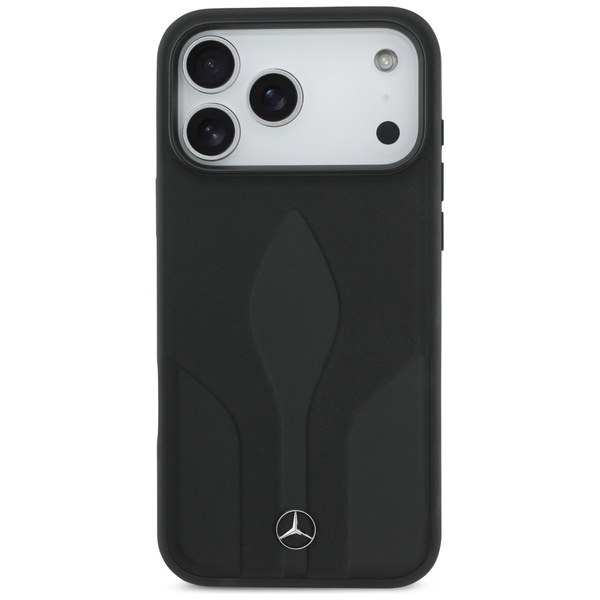 Etui Mercedes Leather The Move MagSafe   do iPhone 17 Pro Max czarny
