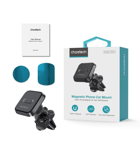 Uchwyt samochodowy Choetech H042 magnetyczny na kratkę wentylacyjną - czarny