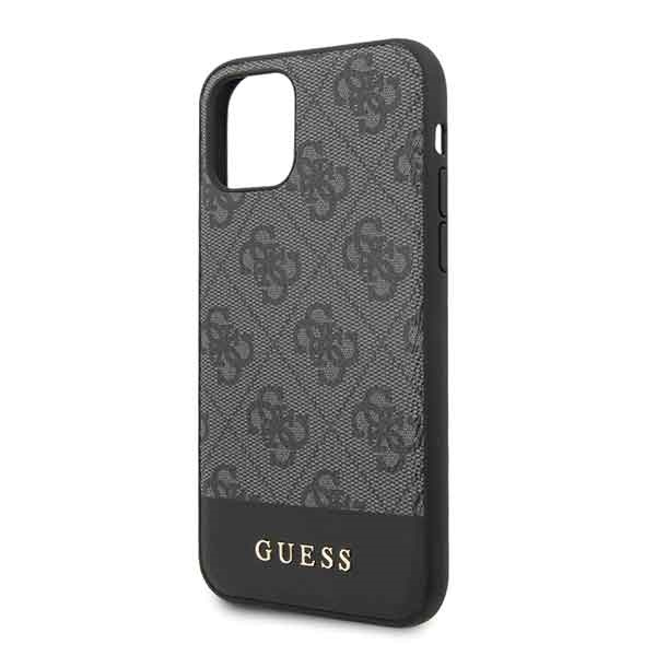 Guess GUHCN61G4GLGR iPhone 11 6,1" / Xrszary/grey hard case 4G Stripe Collection