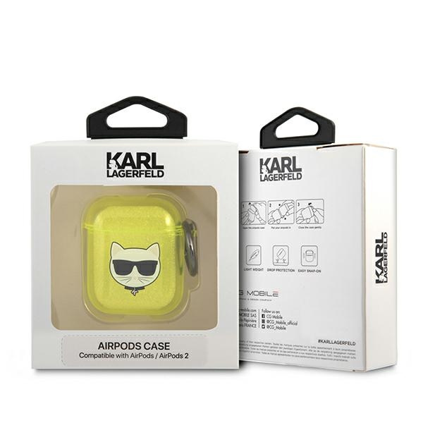 Karl Lagerfeld KLA2UCHFY AirPods coverżółty/yellow Choupette