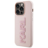 Etui Karl Lagerfeld 3D Rubber Glitter Logo na iPhone 15 Pro Max - różowe