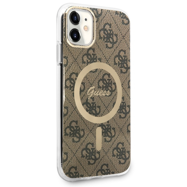 Guess GUHMN61H4STW iPhone 11 6.1"brązowy/brown hardcase 4G MagSafe