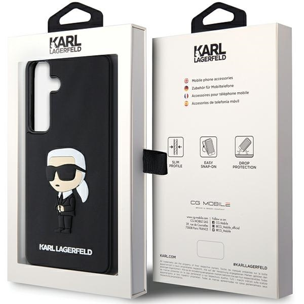 KARL LAGERFELD KLHCS24S3DRKINK S24 S921 CZARNY/BLACK HARDCASE 3D RUBBER IKONIK