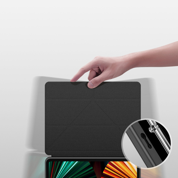 Dux Ducis Magi etui do iPad Pro 12.9'' 2021 / 2020 / 2018 pokrowiec smart cover z podstawką i schowkiem na Apple Pencil czarny