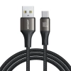Kabel Joyroom Light-Speed Series SA25-AC6 USB-A / USB-C szybki transfer 100W 2m - czarny