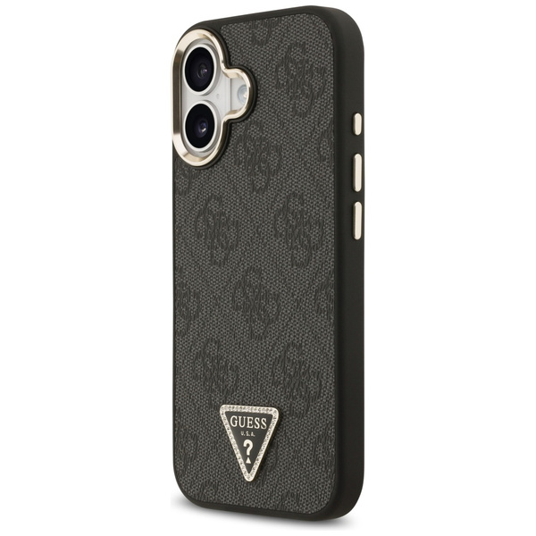 Etui Guess 4G Triangle Logo MagSafe do   iPhone 17 czarny złoty