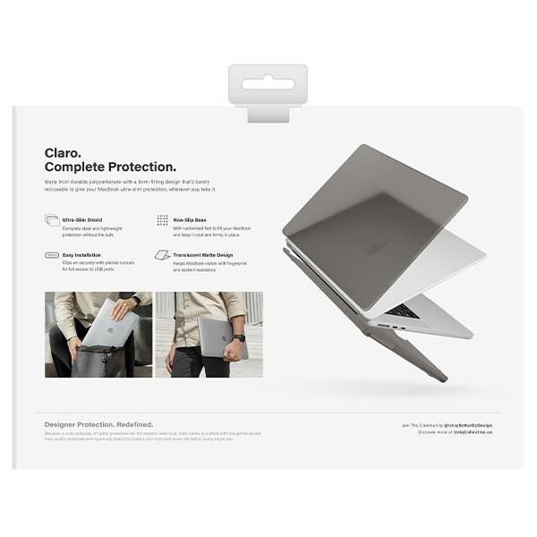 Etui Uniq Claro na MacBook Air 13 (2022) - szare