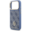 Etui Guess 4G Strass Logo & Big Strap    Metal Buttons MagSafe do iPhone 17 Pro niebieski