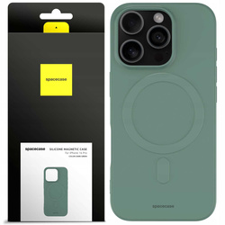 Spacecase Etui Silicone Magnetic Case iPhone 16 Pro dark green