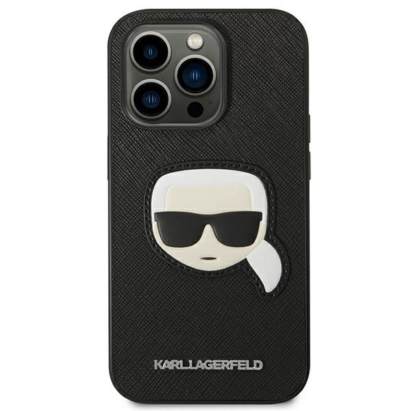 Karl Lagerfeld KLHCP14XSAPKHK iPhone 14 Pro Max 6,7" czarny/black hardcase Saffiano Karl's Head Patch
