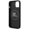 Etui BMW Leather Stamp Tricolor MagSafe na iPhone 14 - czarne