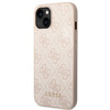 Guess GUHCP14SG4GFPI iPhone 14 / 15 / 136.1" różowy/pink hard case 4G Metal Gold Logo