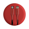 UNIQ kabel MFI Halo USB-C-Lightning 18Wnylonowy zwijany 1,2m czerwony/carmine red