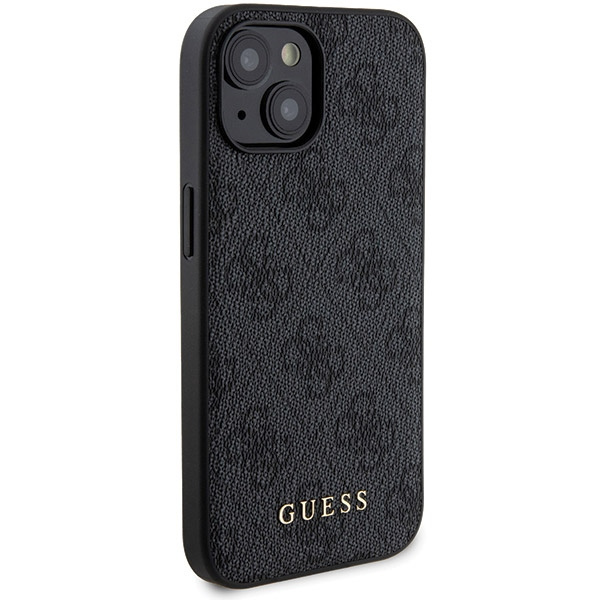 Zestaw Guess GUBPM5P15S4GEMGK iPhone15 6.1" hardcase + Powerbank 5000mAh MagSafe czarny/black 4G Metal Logo