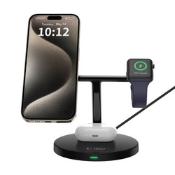 TECH-PROTECT QI15W-A35 3IN1 MAGNETIC MAGSAFE WIRELESS CHARGER BLACK