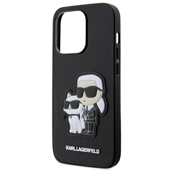 KARL LAGERFELD KLHCP14XSANKCPK IPHONE 14 PRO MAX 6.7" HARDCASE CZARNY/BLACK SAFFIANO KARL & CHOUPETTE