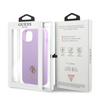 Guess GUHCP13MPS4MU iPhone 13 / 14 / 15 6.1" purpurowy/purple hardcase Saffiano 4G Small Metal Logo