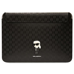 Pokrowiec Karl Lagerfeld Saffiano Monogram Ikonik na laptopa 14" - czarny