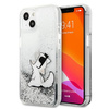 KARL LAGERFELD KLHCP13SGCFS IPHONE 13 MINI 5,4" SREBRNY/SILVER HARDCASE LIQUID GLITTER CHOUPETTE FUN