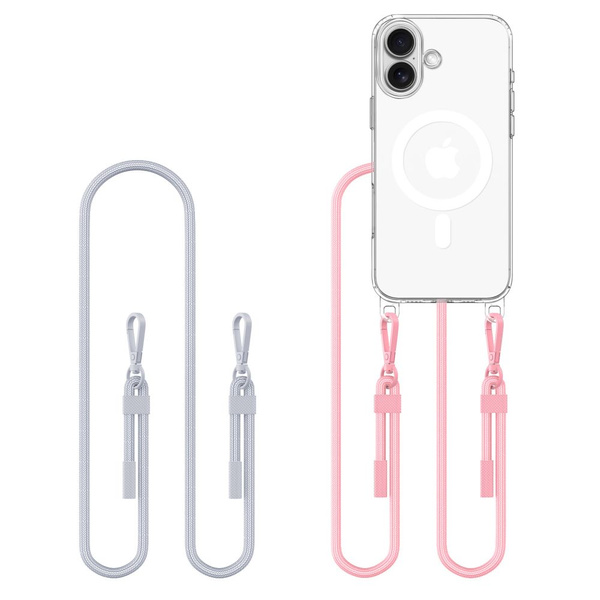 TECH-PROTECT FLEXAIR CHAIN MAGSAFE IPHONE 16 GREY & PINK