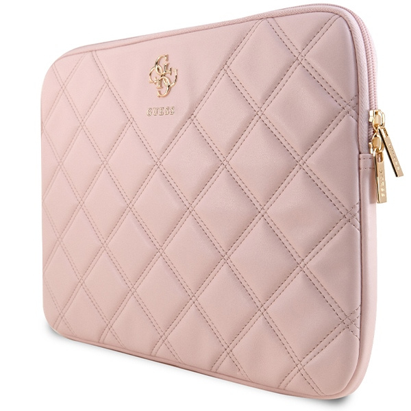 Guess Sleeve GUCS14ZPSQSSGP 14"różowy/pink Quilted 4G