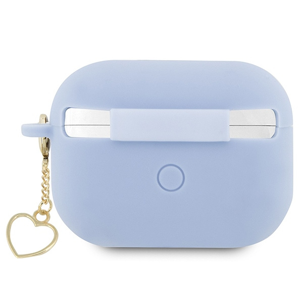 Guess GUAP2LSCHSB AirPods Pro 2 (2022/2023) cover niebieski/blue Silicone Charm Heart Collection