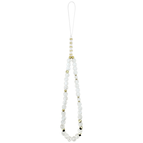 Etui Guess IML Glitters Script Strap     MagSafe do iPhone 17 Pro Max przezroczysty