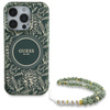 Guess GUHMP16XHCPOFPA iPhone 16 Pro Max  6.9" zielony/green hardcase IML Flowers Allover Electro With Pearl Strap MagSafe