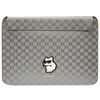 Karl Lagerfeld Saffiano Monogram Choupette case for a 14" laptop - silver