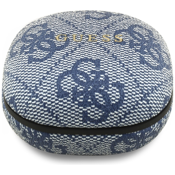 Słuchawki TWS ENC Guess 4G Classic Metal Logo niebieski