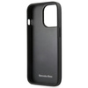 Etui Mercedes Leather Meshed Metal Logo na iPhone 13 Pro / iPhone 13 - czarne
