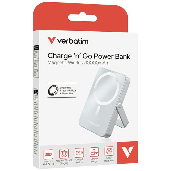 Powerbank Verbatim Charge n Go 10000mAh  z podstawką Magnetic Wireless niebieski 32266