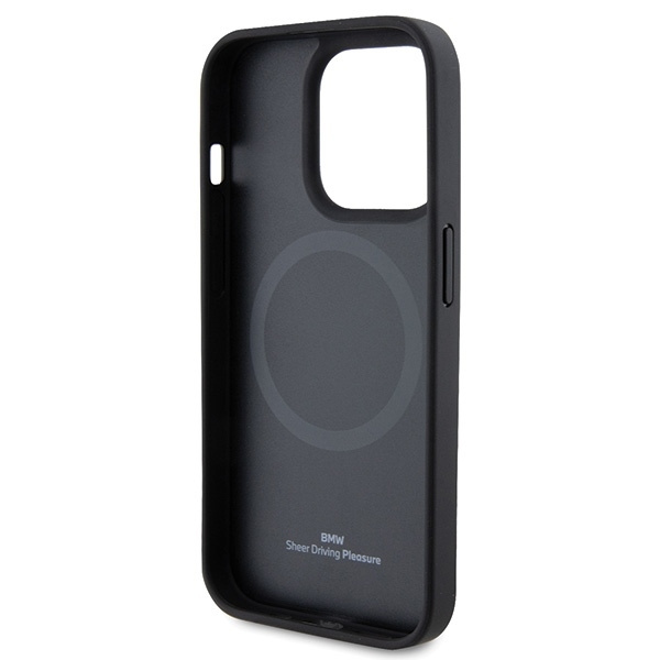 BMW MagSafe Leather Hot Stamp case for iPhone 15 Pro - black