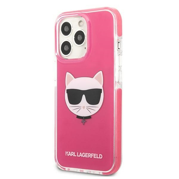KARL LAGERFELD KLHCP13LTPECPI IPHONE 13 PRO / 13 6.1 "HARDCASE FUKSJA / FUSCHIA CHOUPETTE HEAD