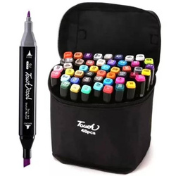 COLOR MARKERS MANGA HIGHLIGHTERS TWO-SIDED PENS 48 PCS
