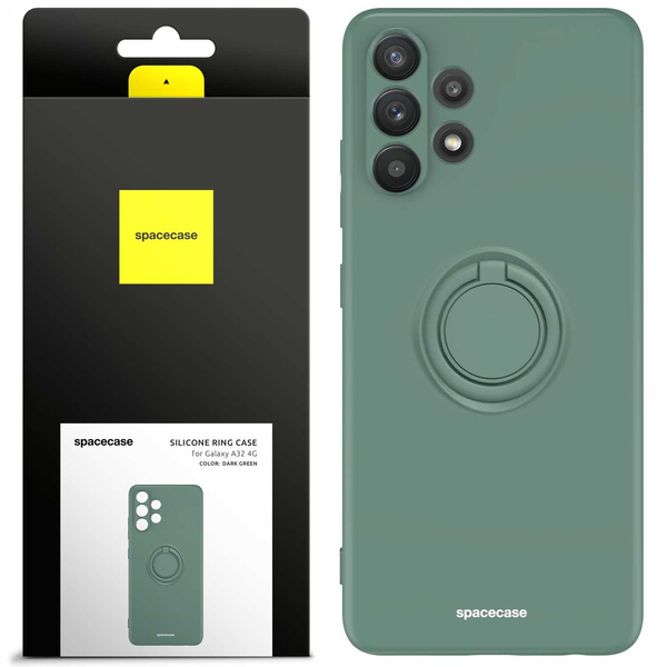 Spacecase Etui Silicone Ring Galaxy A32 4G dark green