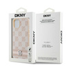 DKNY DKHCP15MPCPTSSP iPhone 15 Plus /14 Plus 6.7" różowy/pink hardcase Leather Checkered Mono Pattern & Printed Stripes