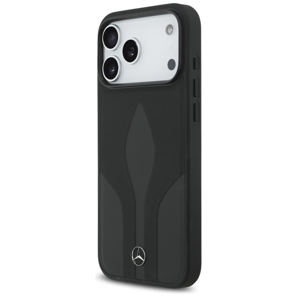 Etui Mercedes Leather The Move MagSafe   do iPhone 17 Pro Max czarny