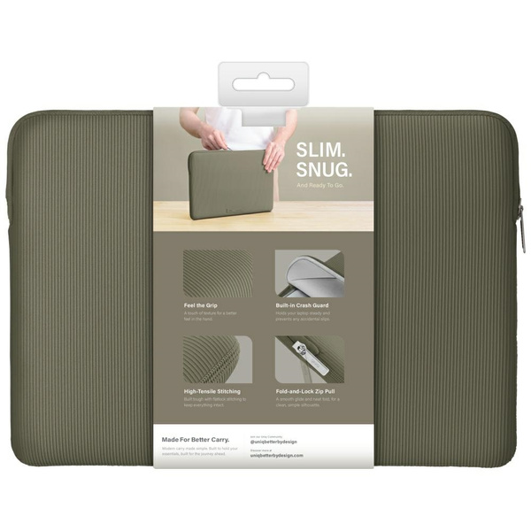 Torba na laptopa UNIQ Cyprus Ridge       Edition Laptop Sleeve 14" water-resistant neoprene zielony