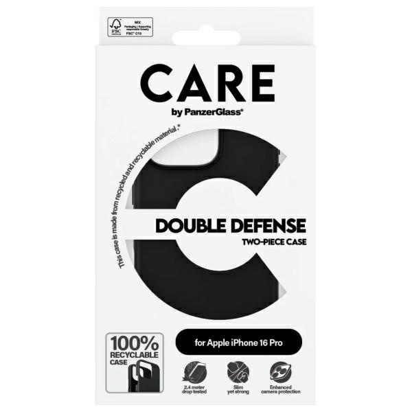 CARE by PanzerGlass Feature Double        Defense Case iPhone 16 Pro 6.3" czarny/black 1334