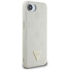 Etui Guess Grained Hot Stamp Peony       Triangle Logo MagSafe do iPhone 16e beżowy