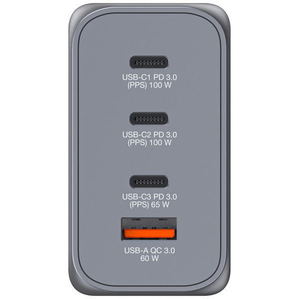 Verbatim Ładowarka sieciowa GaN 200W3xUSB-C/USB-A + Adapter EU/UK/US GNC-200 32204