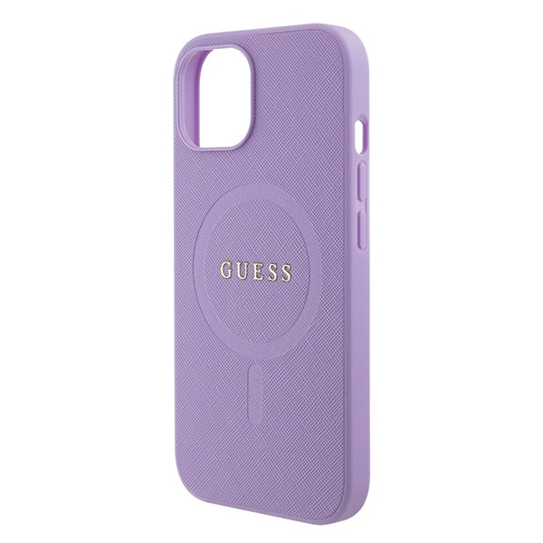 Guess GUHMP15SPSAHMCU iPhone 15 / 14 / 13 6.1" fioletowy/purple hardcase Saffiano MagSafe